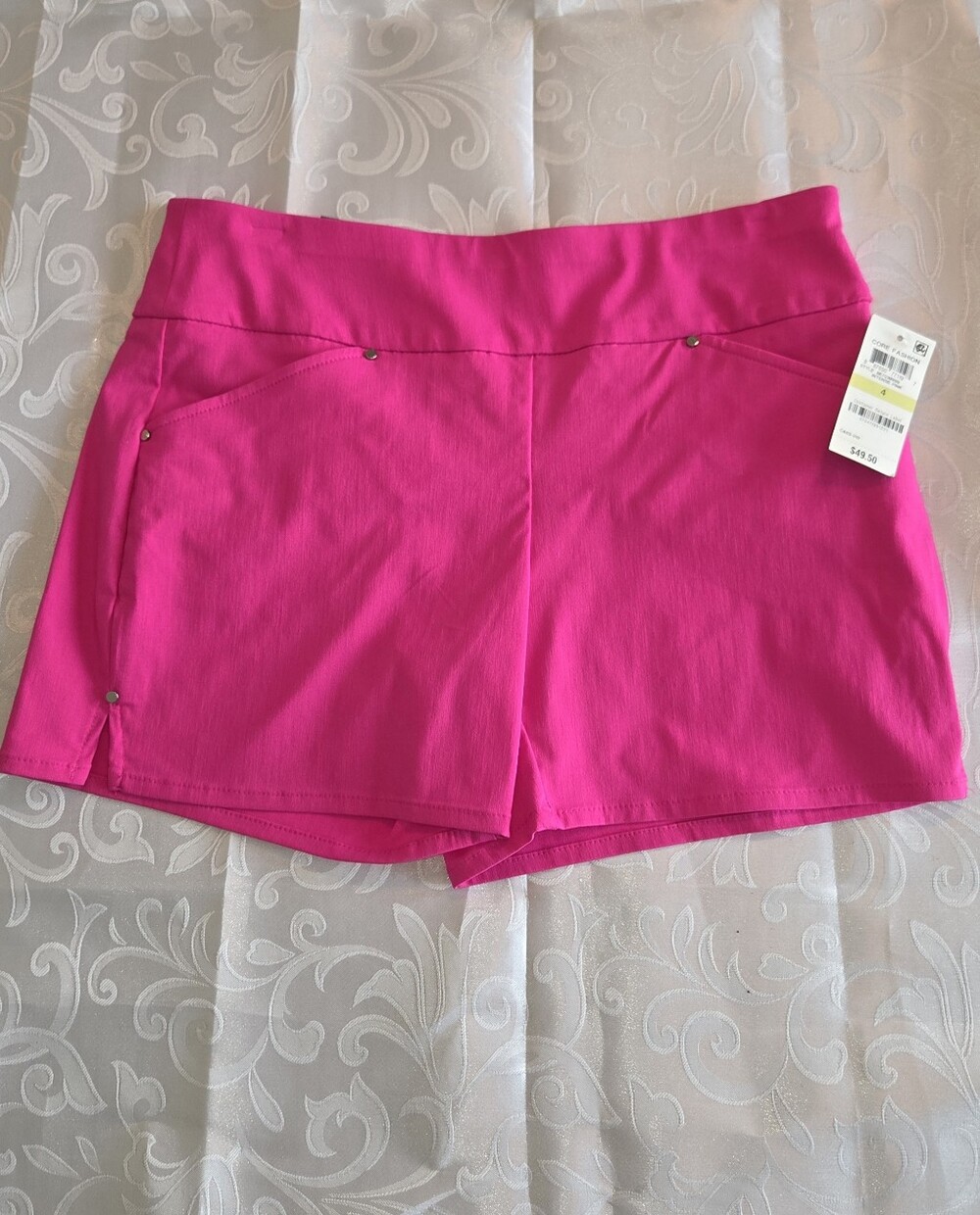INC International Concepts Hot Pink Stretch Pull-On Shorts